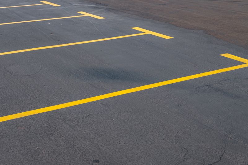 Freshly Painted Parking Lot